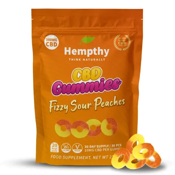CBD Gummies 1000mg Fizzy Sour Peaches